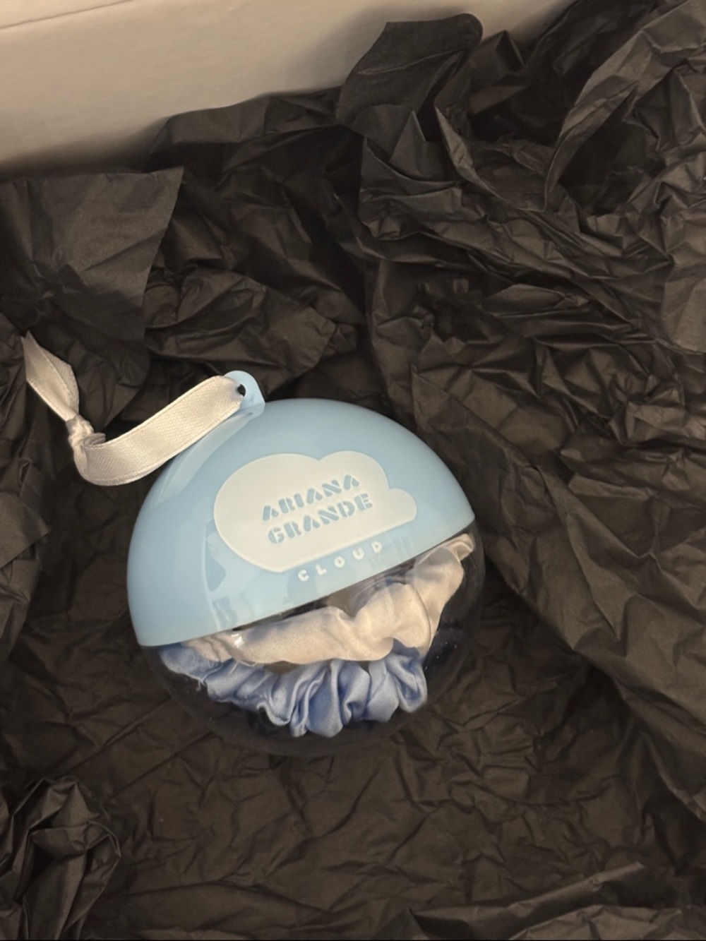 Ariana Grande Blue Cloud Satin Scrunchie Ornament Set